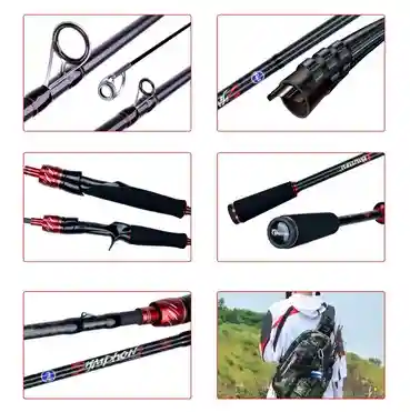 BIUTIFU 여행자 스피닝 후지 루어 미니 낚싯대