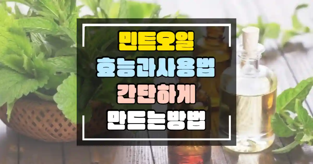 민트오일 효능과 사용법 간단하게 만드는 방법 썸네일