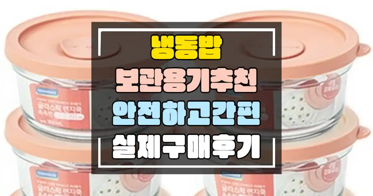냉동밥 보관용기 추천 실제 구매 후기 썸네일